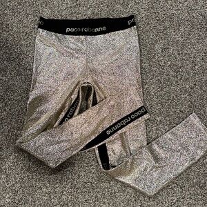 Paco Rabanne Gold Metallic Leggings
